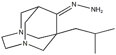 1-isobutyl-3,6-diazatricyclo[4.3.1.1~3,8~]undecan-9-one hydrazone Struktur