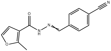 N'-(4-cyanobenzylidene)-2-methyl-3-furohydrazide Struktur