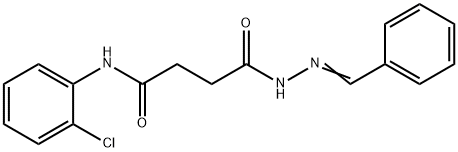 4-(2-benzylidenehydrazino)-N-(2-chlorophenyl)-4-oxobutanamide Struktur