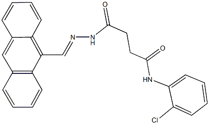 4-[2-(9-anthrylmethylene)hydrazino]-N-(2-chlorophenyl)-4-oxobutanamide Struktur