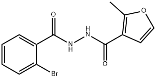 N'-(2-bromobenzoyl)-2-methyl-3-furohydrazide Struktur