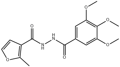 2-methyl-N'-(3,4,5-trimethoxybenzoyl)-3-furohydrazide Struktur