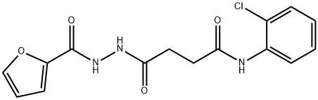 N-(2-chlorophenyl)-4-[2-(2-furoyl)hydrazino]-4-oxobutanamide Struktur