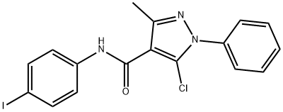 5-chloro-N-(4-iodophenyl)-3-methyl-1-phenyl-1H-pyrazole-4-carboxamide Struktur