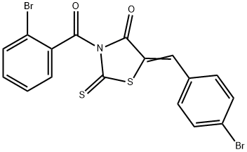 3-(2-bromobenzoyl)-5-(4-bromobenzylidene)-2-thioxo-1,3-thiazolidin-4-one Struktur