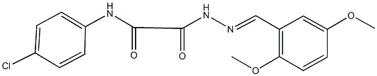 N-(4-chlorophenyl)-2-[2-(2,5-dimethoxybenzylidene)hydrazino]-2-oxoacetamide Struktur