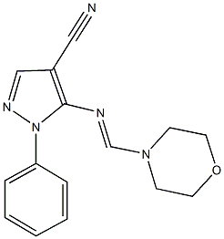 5-[(4-morpholinylmethylene)amino]-1-phenyl-1H-pyrazole-4-carbonitrile Struktur