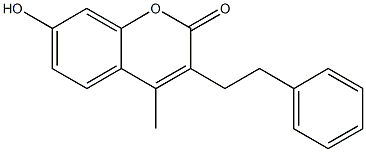 7-hydroxy-4-methyl-3-(2-phenylethyl)-2H-chromen-2-one Struktur