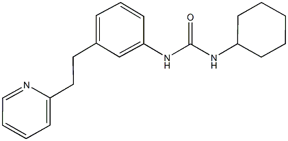 N-cyclohexyl-N'-{3-[2-(2-pyridinyl)ethyl]phenyl}urea Struktur