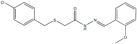 2-[(4-chlorobenzyl)sulfanyl]-N'-(2-methoxybenzylidene)acetohydrazide Struktur