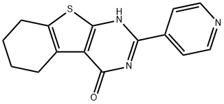 2-(4-pyridinyl)-5,6,7,8-tetrahydro[1]benzothieno[2,3-d]pyrimidin-4(3H)-one Struktur