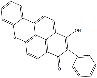 1-hydroxy-2-phenyl-3H-naphtho[2,1,8-mna]thioxanthen-3-one Struktur