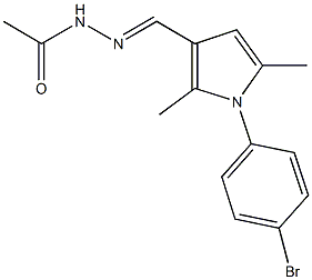 N'-{[1-(4-bromophenyl)-2,5-dimethyl-1H-pyrrol-3-yl]methylene}acetohydrazide Struktur