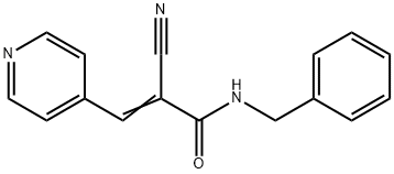 N-benzyl-2-cyano-3-(4-pyridinyl)acrylamide Struktur