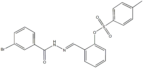 2-[2-(3-bromobenzoyl)carbohydrazonoyl]phenyl 4-methylbenzenesulfonate Struktur