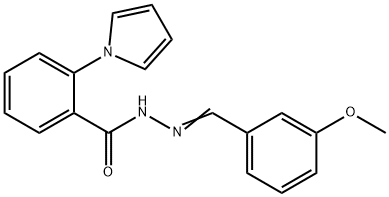 N'-(3-methoxybenzylidene)-2-(1H-pyrrol-1-yl)benzohydrazide Struktur