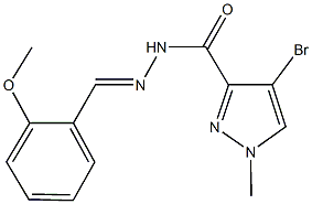 4-bromo-N'-(2-methoxybenzylidene)-1-methyl-1H-pyrazole-3-carbohydrazide Struktur