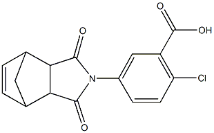 2-chloro-5-(3,5-dioxo-4-azatricyclo[5.2.1.0~2,6~]dec-8-en-4-yl)benzoic acid Struktur