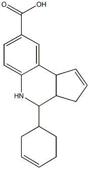 4-(3-cyclohexen-1-yl)-3a,4,5,9b-tetrahydro-3H-cyclopenta[c]quinoline-8-carboxylic acid Struktur