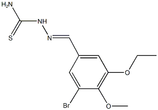 3-bromo-5-ethoxy-4-methoxybenzaldehyde thiosemicarbazone Struktur