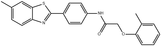 N-[4-(6-methyl-1,3-benzothiazol-2-yl)phenyl]-2-(2-methylphenoxy)acetamide Struktur