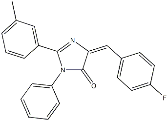 5-(4-fluorobenzylidene)-2-(3-methylphenyl)-3-phenyl-3,5-dihydro-4H-imidazol-4-one Struktur