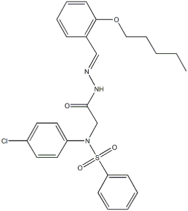 N-(4-chlorophenyl)-N-(2-oxo-2-{2-[2-(pentyloxy)benzylidene]hydrazino}ethyl)benzenesulfonamide Struktur