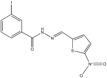 N'-({5-nitro-2-thienyl}methylene)-3-iodobenzohydrazide Struktur