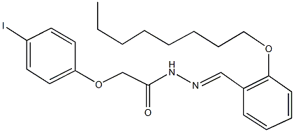 2-(4-iodophenoxy)-N'-[2-(octyloxy)benzylidene]acetohydrazide Struktur