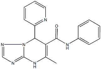 5-methyl-N-phenyl-7-pyridin-2-yl-4,7-dihydro[1,2,4]triazolo[1,5-a]pyrimidine-6-carboxamide Struktur