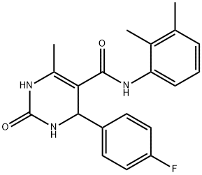 N-(2,3-dimethylphenyl)-4-(4-fluorophenyl)-6-methyl-2-oxo-1,2,3,4-tetrahydropyrimidine-5-carboxamide Struktur