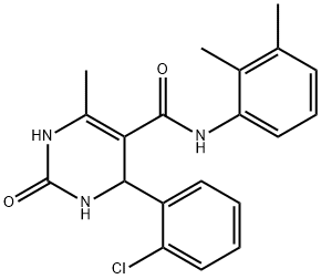 4-(2-chlorophenyl)-N-(2,3-dimethylphenyl)-6-methyl-2-oxo-1,2,3,4-tetrahydropyrimidine-5-carboxamide Struktur