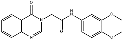 N-(3,4-dimethoxyphenyl)-2-(4-oxo-3(4H)-quinazolinyl)acetamide Struktur