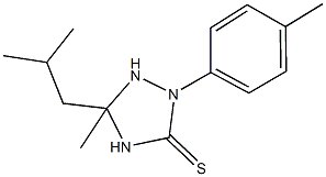 5-isobutyl-5-methyl-2-(4-methylphenyl)-1,2,4-triazolidine-3-thione Struktur