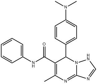 7-[4-(dimethylamino)phenyl]-5-methyl-N-phenyl-4,7-dihydro[1,2,4]triazolo[1,5-a]pyrimidine-6-carboxamide Struktur