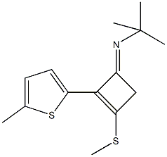 N-(tert-butyl)-N-[3-(methylsulfanyl)-2-(5-methyl-2-thienyl)-2-cyclobuten-1-ylidene]amine Struktur