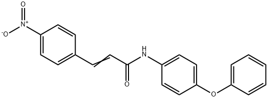 3-{4-nitrophenyl}-N-(4-phenoxyphenyl)acrylamide Struktur