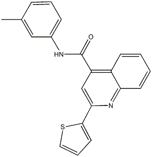 N-(3-methylphenyl)-2-(2-thienyl)-4-quinolinecarboxamide Struktur