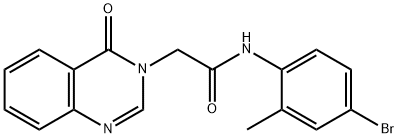 N-(4-bromo-2-methylphenyl)-2-(4-oxo-3(4H)-quinazolinyl)acetamide Struktur