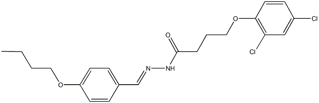 N'-(4-butoxybenzylidene)-4-(2,4-dichlorophenoxy)butanohydrazide Struktur