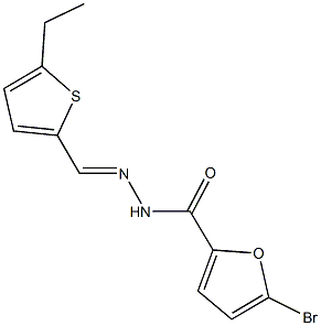 5-bromo-N'-[(5-ethyl-2-thienyl)methylene]-2-furohydrazide Struktur