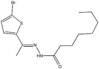 N'-[1-(5-bromo-2-thienyl)ethylidene]octanohydrazide Struktur