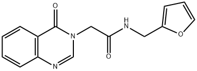 N-(2-furylmethyl)-2-(4-oxo-3(4H)-quinazolinyl)acetamide Struktur