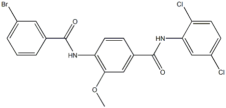 4-[(3-bromobenzoyl)amino]-N-(2,5-dichlorophenyl)-3-methoxybenzamide Struktur