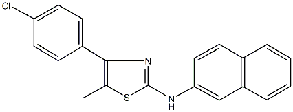 4-(4-chlorophenyl)-5-methyl-N-(2-naphthyl)-1,3-thiazol-2-amine Struktur