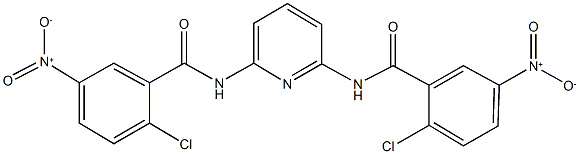 2-chloro-N-[6-({2-chloro-5-nitrobenzoyl}amino)-2-pyridinyl]-5-nitrobenzamide Struktur