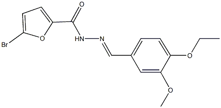 5-bromo-N'-(4-ethoxy-3-methoxybenzylidene)-2-furohydrazide Struktur