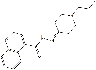 N'-(1-propyl-4-piperidinylidene)-1-naphthohydrazide Struktur