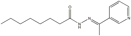 N'-[1-(3-pyridinyl)ethylidene]octanohydrazide Struktur