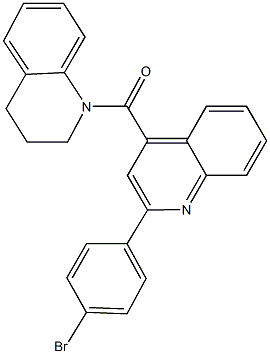 1-{[2-(4-bromophenyl)-4-quinolinyl]carbonyl}-1,2,3,4-tetrahydroquinoline Struktur